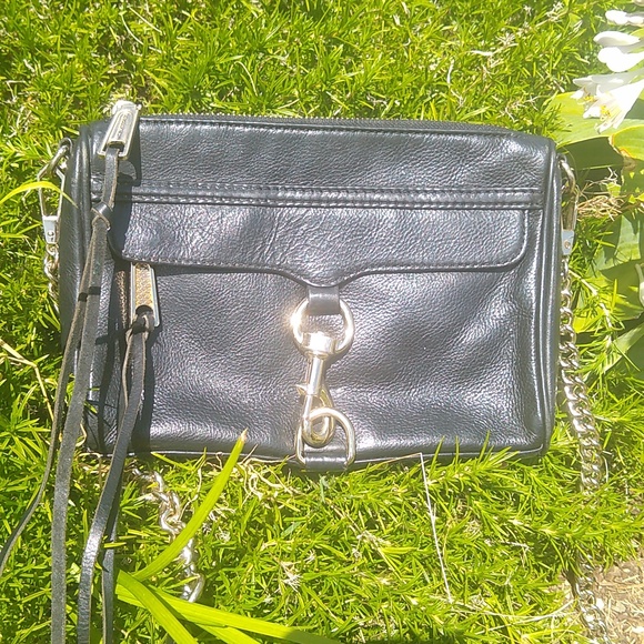 Rebecca Minkoff Mini M.A.C Black Leather Crossbody Bag - Picture 7 of 15